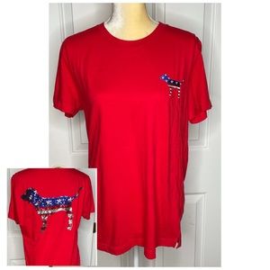 VS Pink Red Patriotic Tee